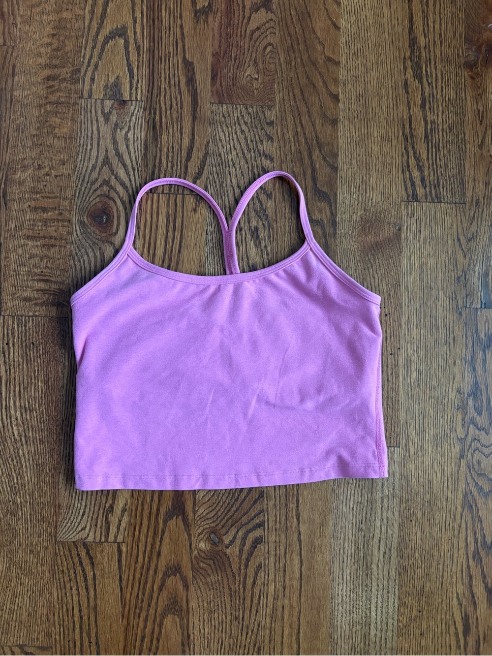 Beyond Yoga Spacedye Slim Racerback Cropped Tank Large Light Pink